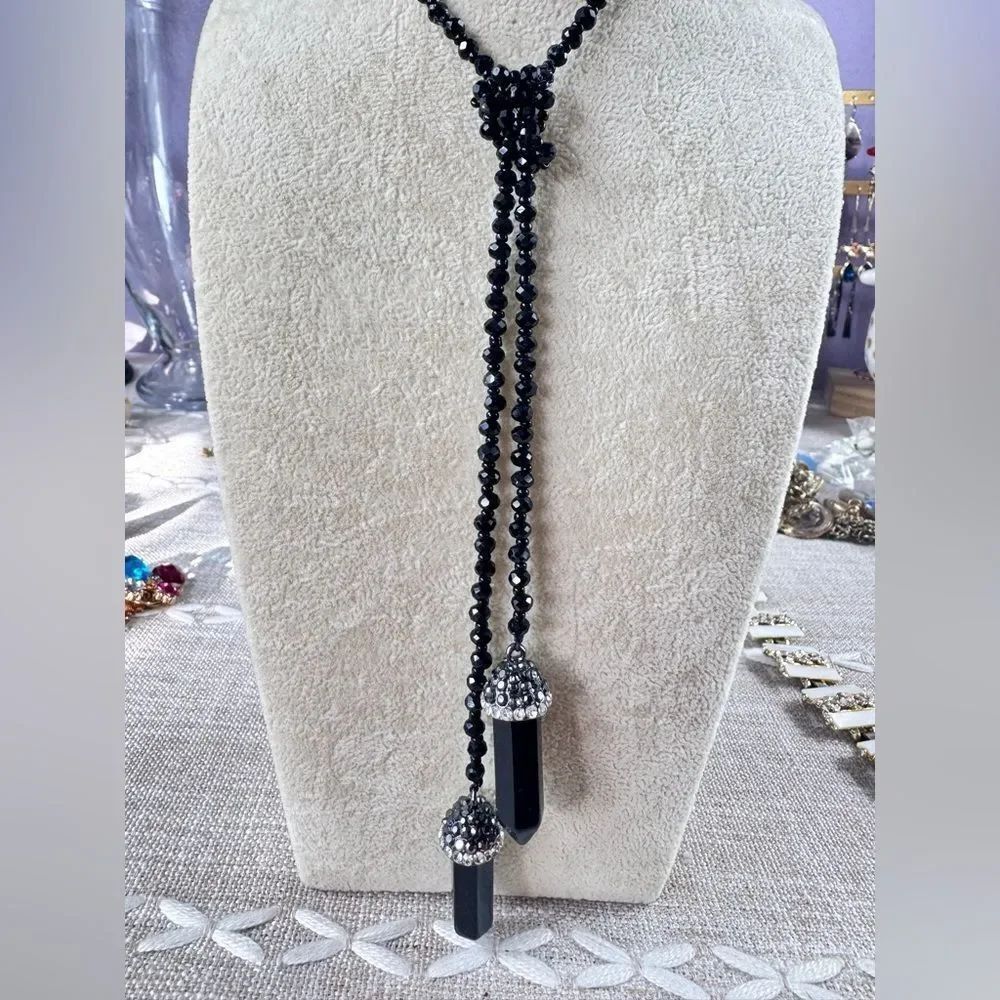Zara Black Onyx Pendant Necklace